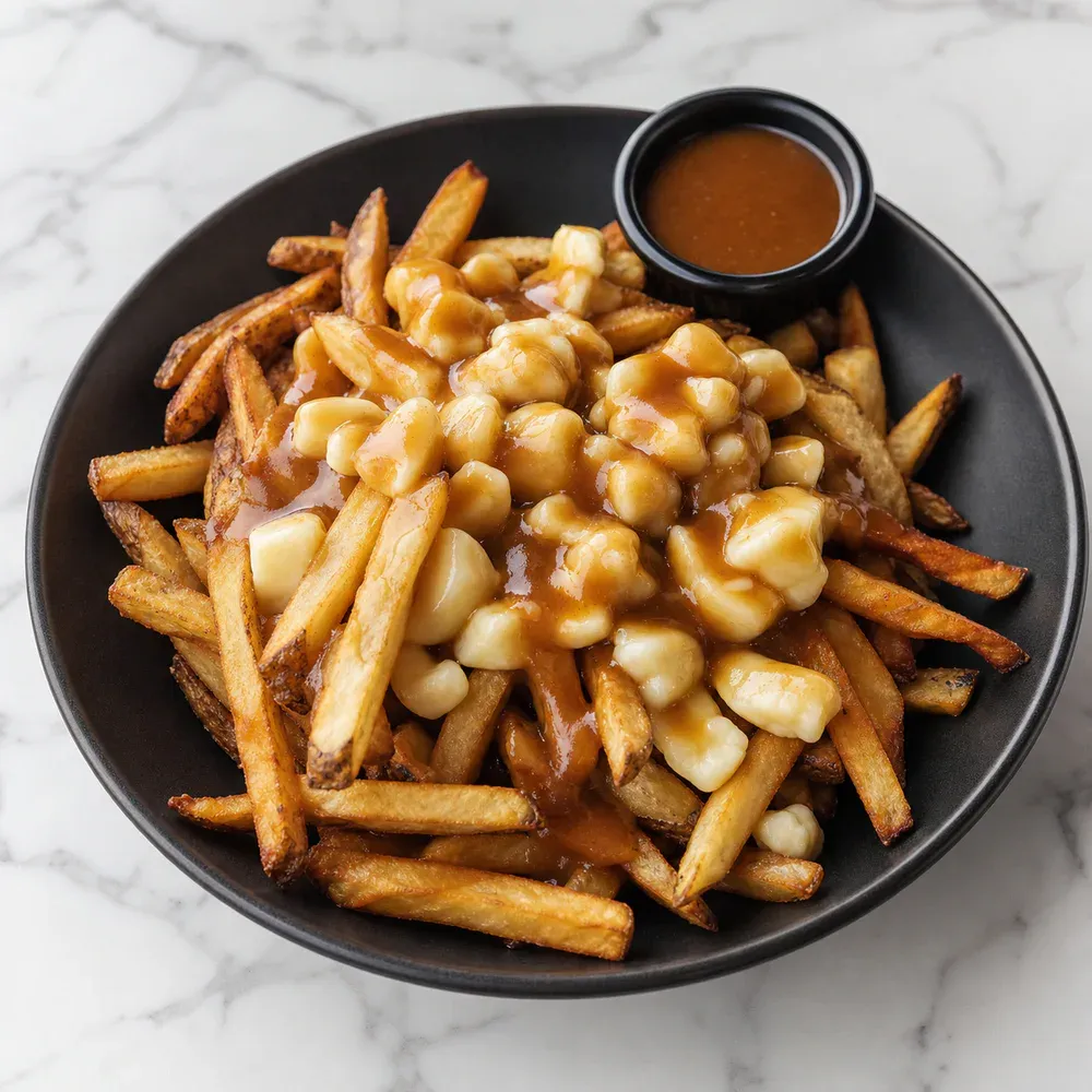Crispy fries topped with rich butter sauce and cheese curds.