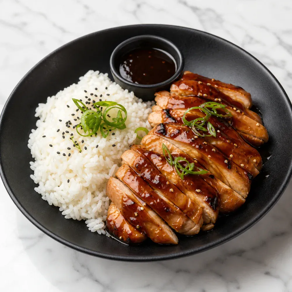 Wok-tossed chicken glazed in a sweet-and-savoury teriyaki sauce, served with rice or noodles.