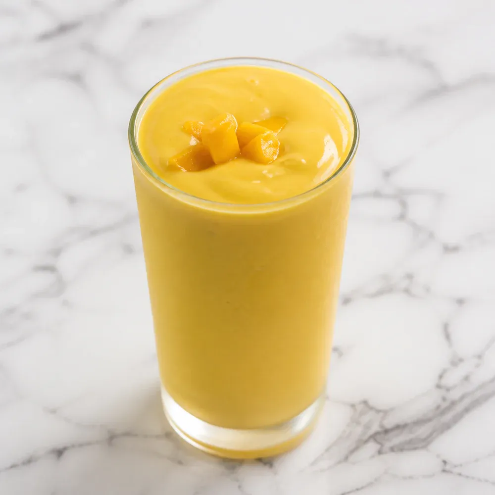 A thick mango milkshake.